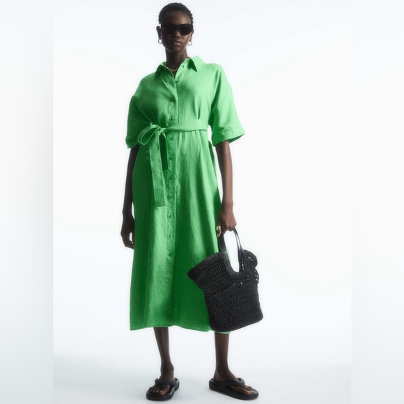 COS | Dresses | Cos Belted Linen Shirt Dress Size S | Poshmark
